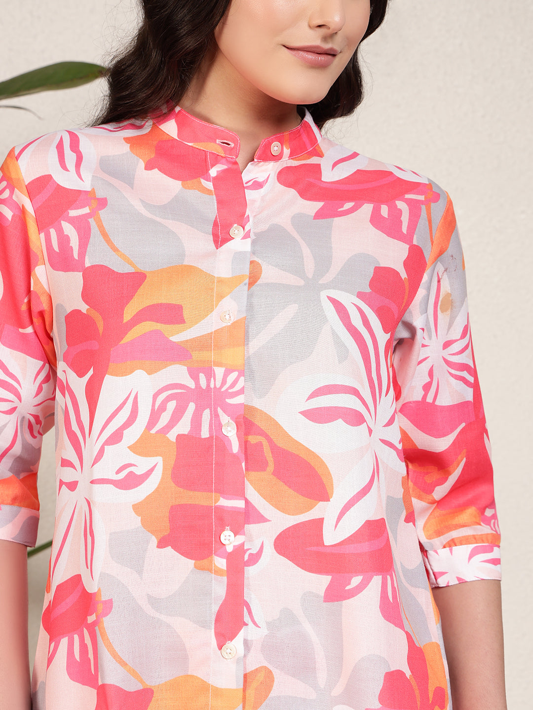 Modsik Women's Trendy Floral Print Shirt And Pant Co-ord Set