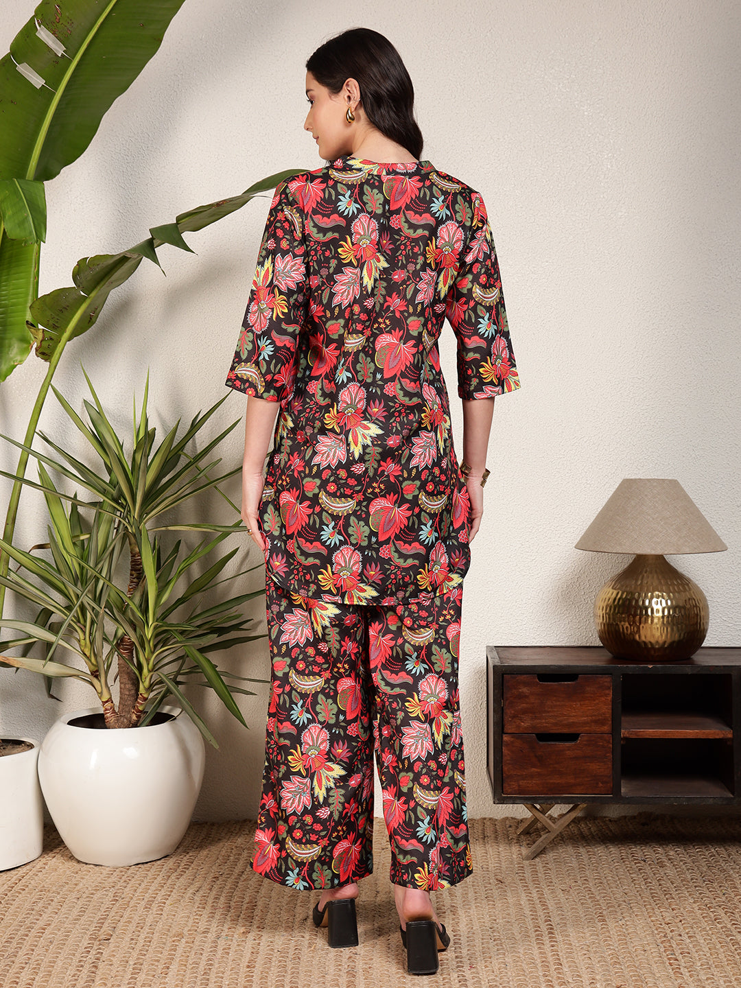 Modsik Floral Tunic and Pant Co-ord Set for Women and Girls