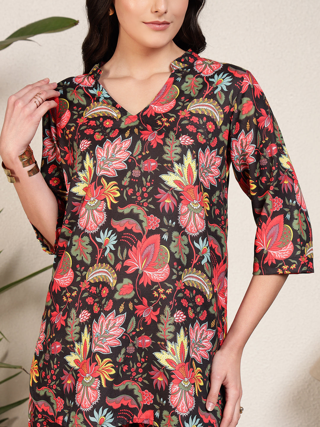 Modsik Floral Tunic and Pant Co-ord Set for Women and Girls