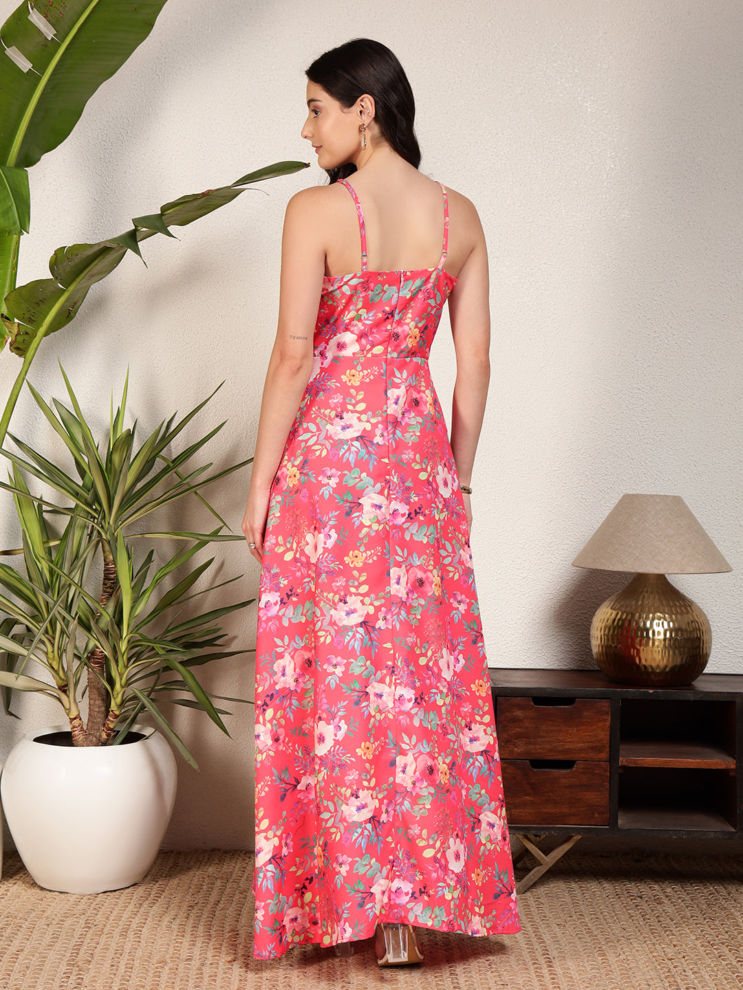 Modsik Elegant Floral Sleevless Maxi Dress
